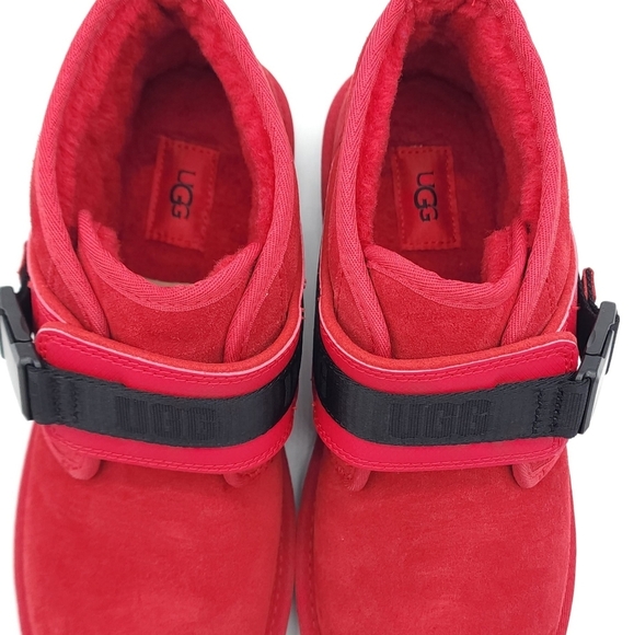 UGG Neumel Snapback Chukka Boots Mens Size 11 Red Black Ankle Sheepskin 1118570 - Picture 8 of 11